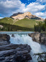 Athabasca Falls with Mount Kerkeslin