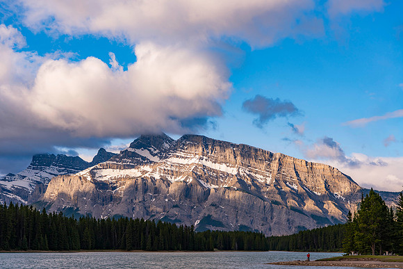 Rundle Morning from Two Jack Lake