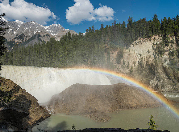 Wapta Falls with Rainbow