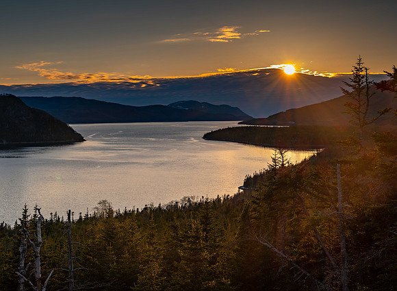 Sun Disappearing over East Arm