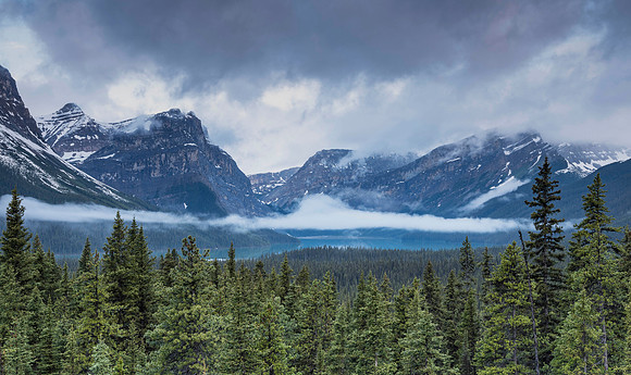 Lake under mist