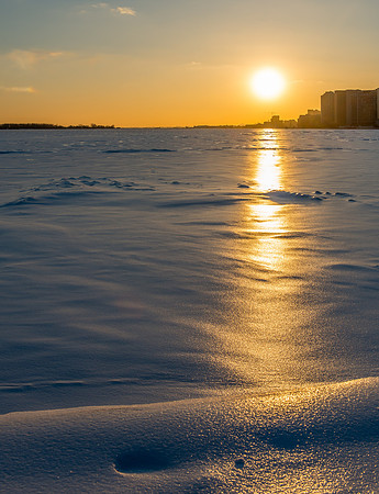 Sunset Ice Patterns