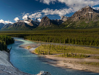 Athabasca River with Fryatt and Brussels