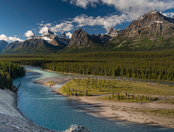 Athabasca River with Fryatt and Brussels
